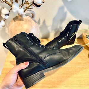 Lucky Brand Lace Up Leather Boots